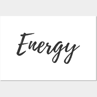 Pure Energy - Minimalist type design Posters and Art